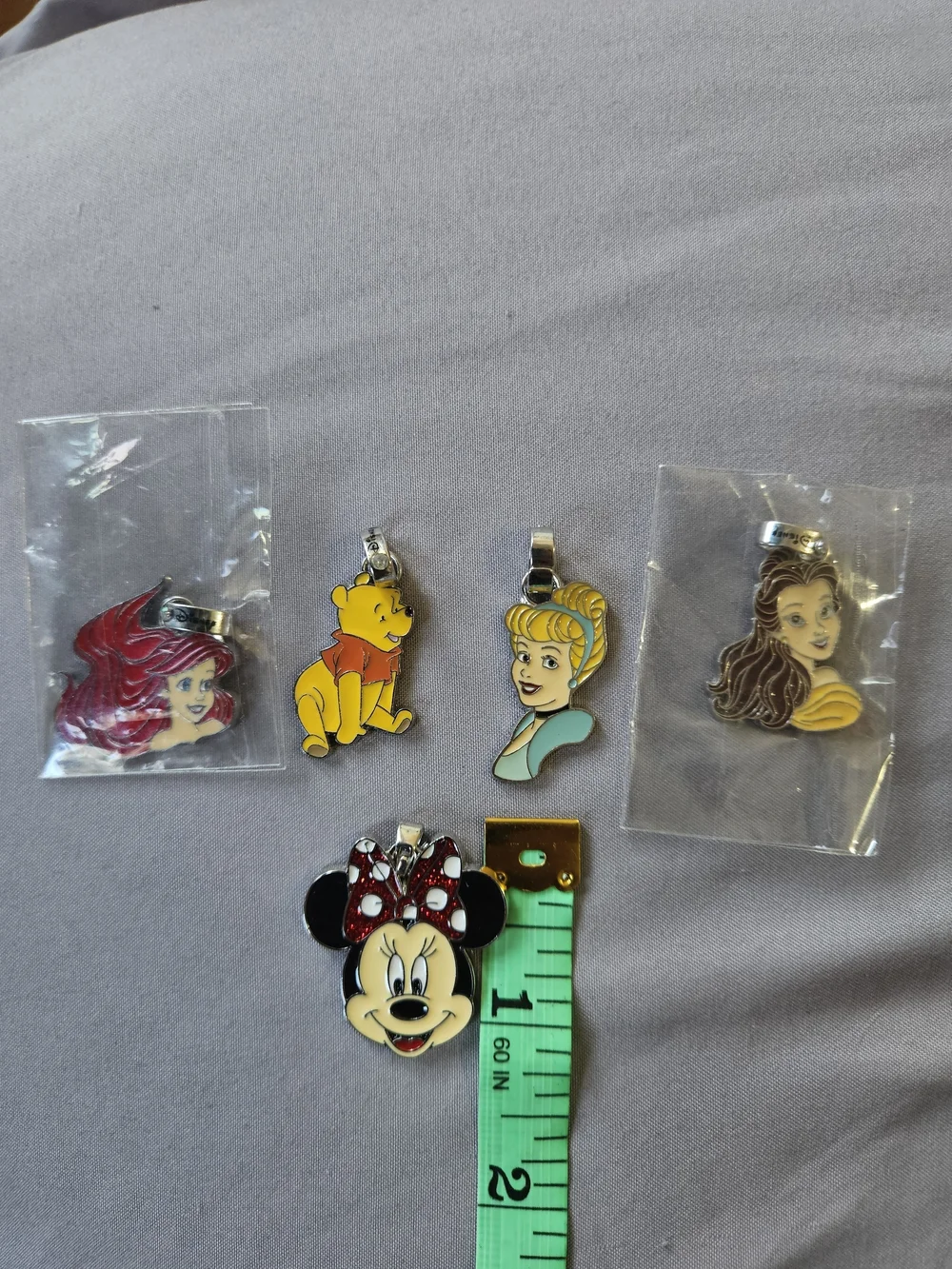 Disney-Inspired Kids Character Pendant Charms - Mixed Colors